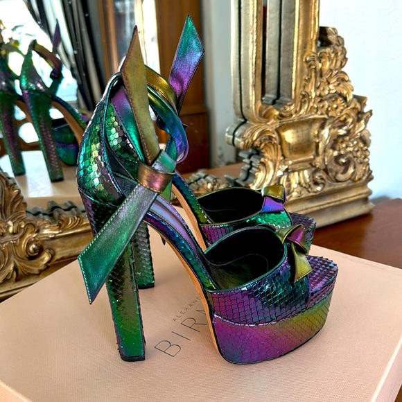 Alexandre Birman Clarita 160 Rainbow Snake Platform Sandal 38 - Picture 5 of 5